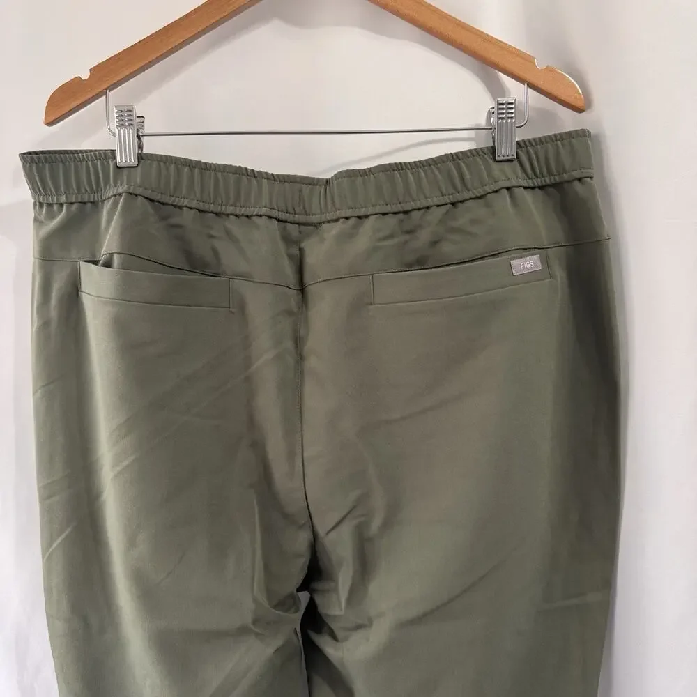 FIGS Scrub Pants Mens 2XL Short Tansen Jogger Green Slim Fit Technical Medical